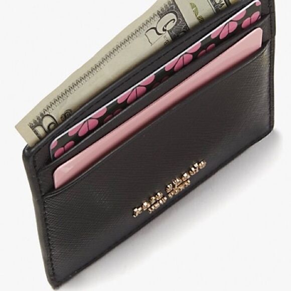 KATE SPADE PAPER BOATS CARDHOLDER IN SQUID INK - Picture 4 of 9